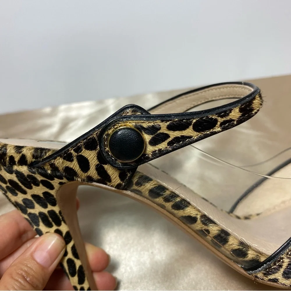 Louise Et Cie Lo-Joykiss 3 Speckled Cow Hair  Leopard Clear Piccola Size 9.5 - Picture 15 of 16